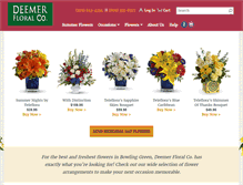 Tablet Screenshot of deemerfloral.com